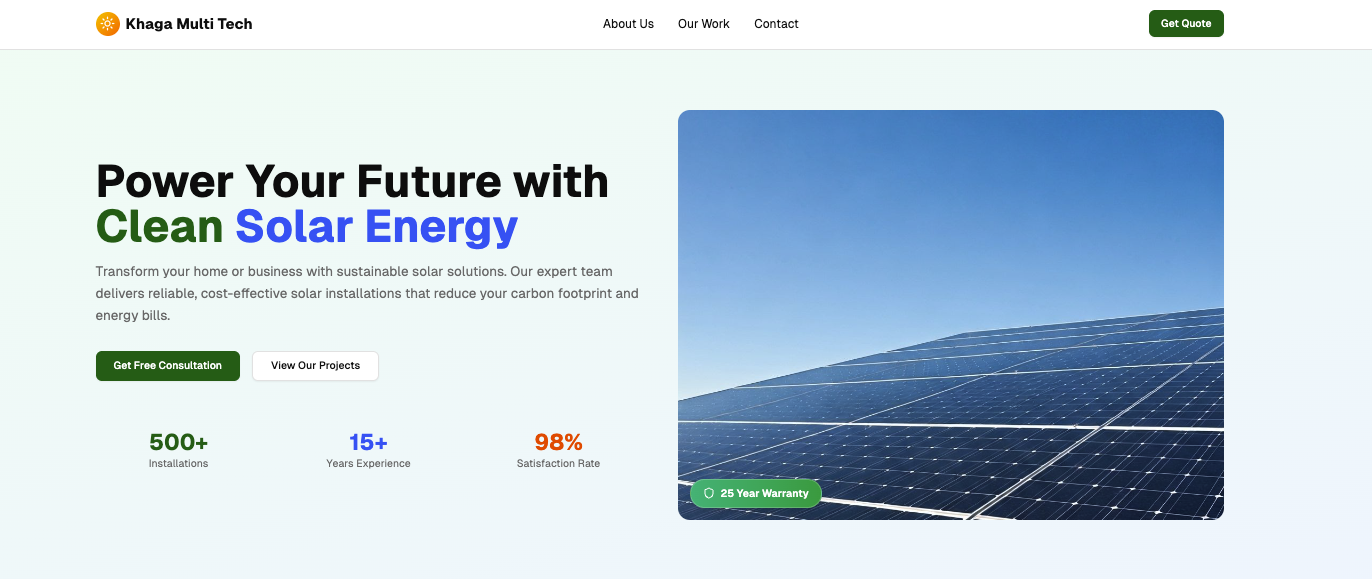 Corporate Website for Khaga Multitech